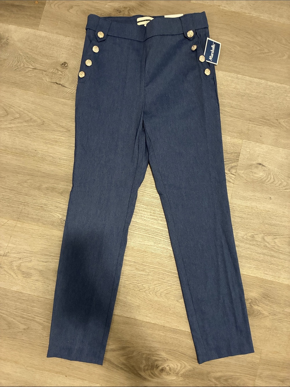 NWT Jules & Leopold Navy Straight Leg Sailor Button Pants